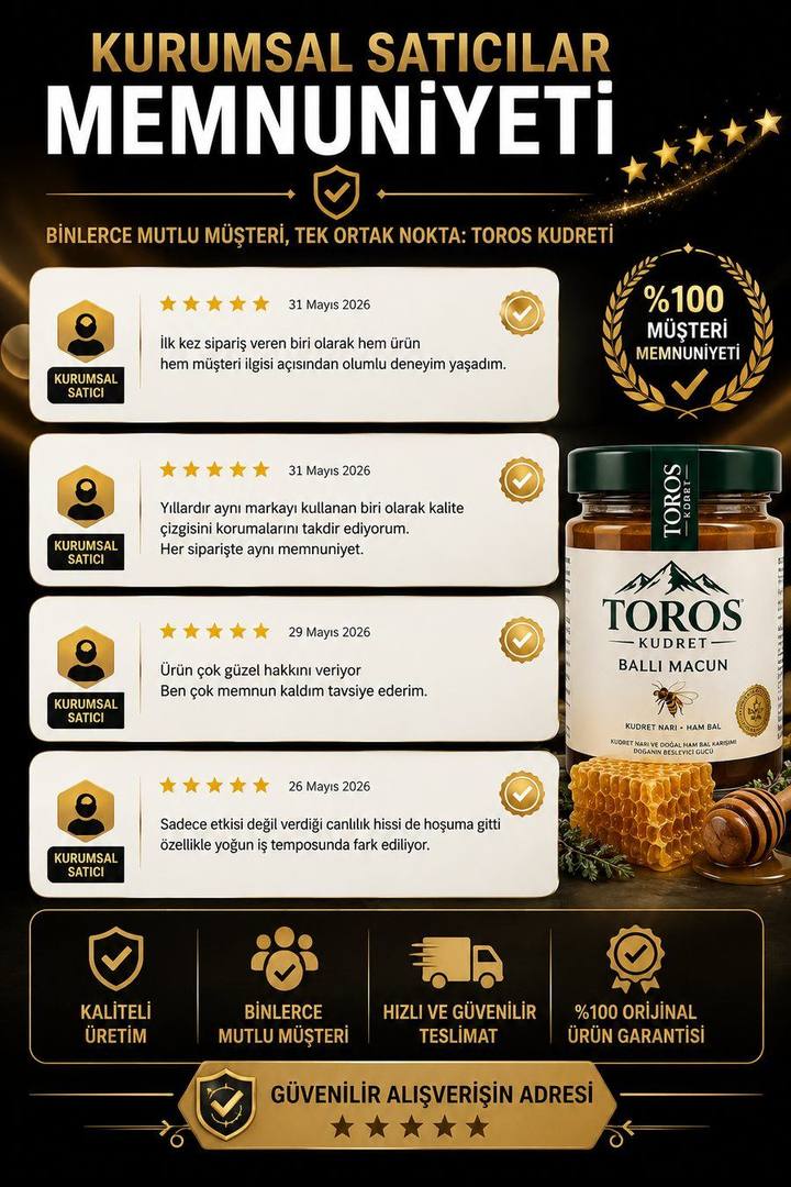 Toros Kudret Ballı Macun - Doğal Bitkisel Karışım